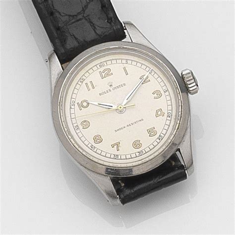 Bonhams : Rolex. A stainless steel manual wind wristwatch 